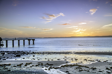 sol, Playa, Nueva Zelanda, Auckland, Murrays bay