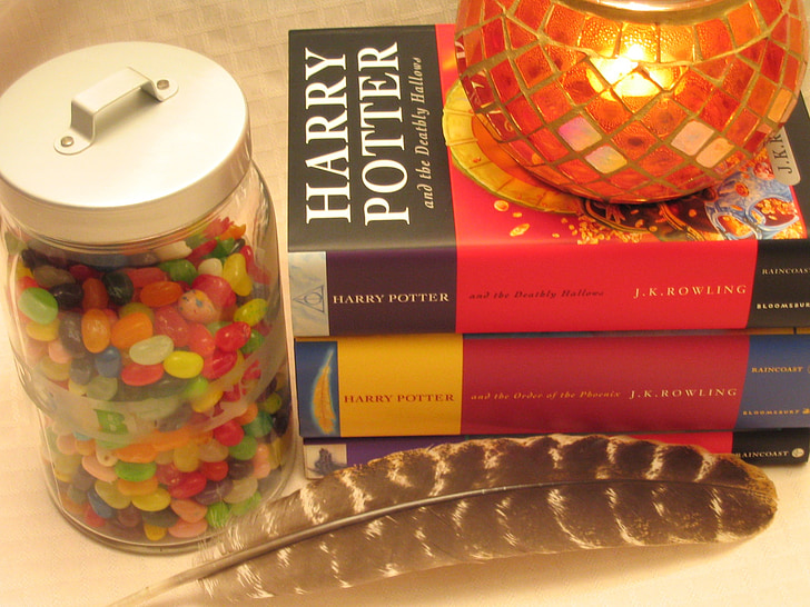 Harry potter, livros, fantasia, Assistente, dia das bruxas, jujuba, feijão de Bertie botts