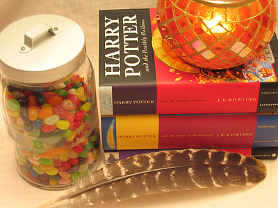 Haris Poteris, knygos, fantazija, vedlys, Helovinas, judėjimo pelejellybeans, Bertie botts pupelės