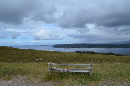 scotland, bank, nature, lake, landscape, rainy