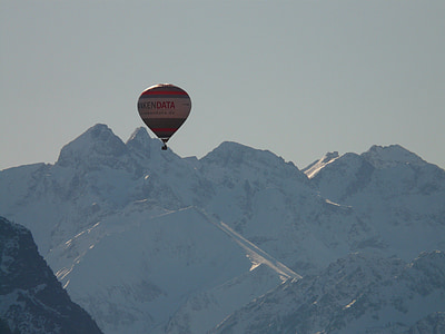 balon, dysk, latać, Sporty lotnicze, sterowiec, góry, przegląd