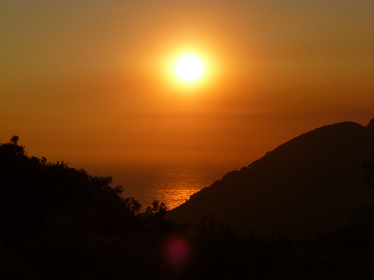 Sonnenuntergang, Kaiser-Thron, Korfu