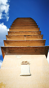 dali, Templo chongsheng, três torres, pagode, Torre, China