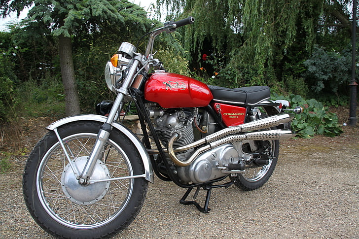 Norton commando, s type, 1969, klassisk britisk, motorcykel