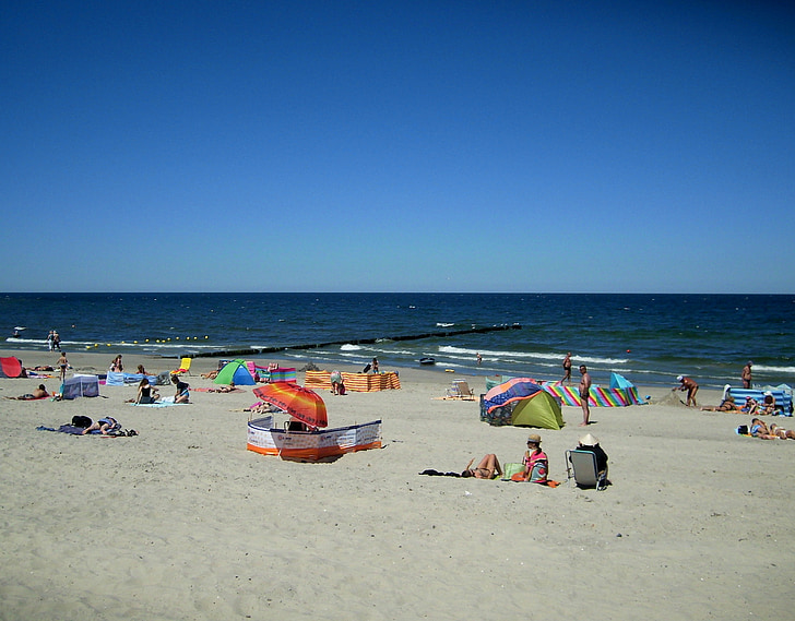 beach, human, the baltic sea, sea, sun worshippers, sand, leisure