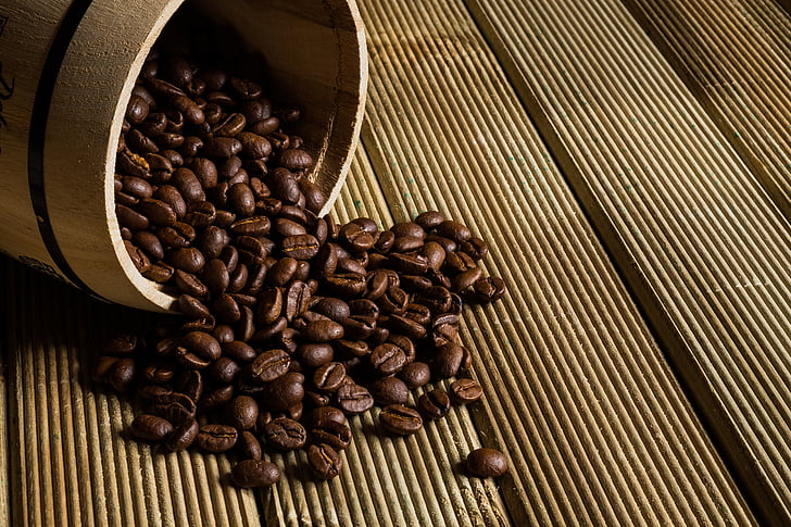 kávové zrná, káva, nápoj, Kofeín, opekané, brúsiť, fazuľa