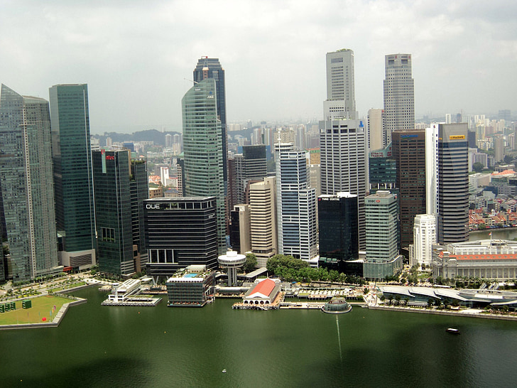 Singapore, resor, arkitektur, struktur, havet, vatten, Park