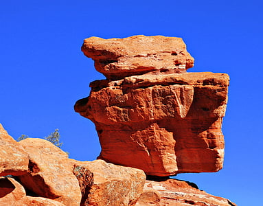 roccia di bilanciamento, giardino dei, Parco, Colorado springs, Colorado, formazione, rocce