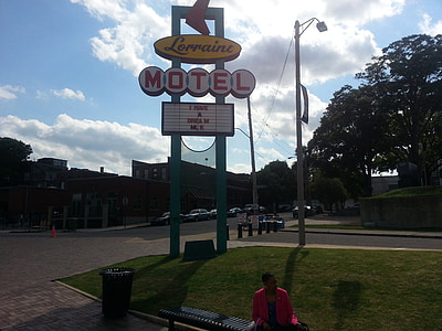 Lorraine motel znak, Martin luther king atentata, povijesne, Hotel, spomenik, povijesne, turizam
