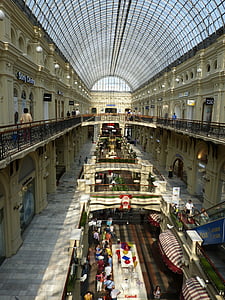 kjøpesenter, Russland, Moskva, rød firkant, hovedstad, historisk, arkitektur