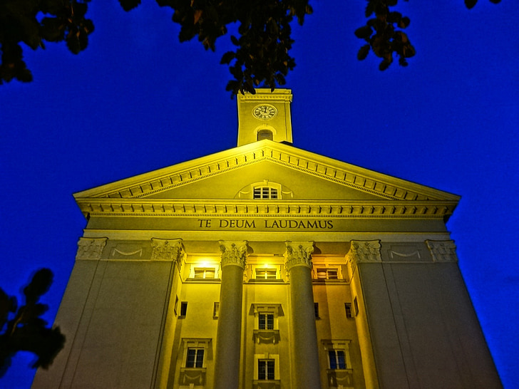 Szent Péter-bazilika, Vincent de paul, Bydgoszcz, Lengyelország, éjszaka, templom, székesegyház