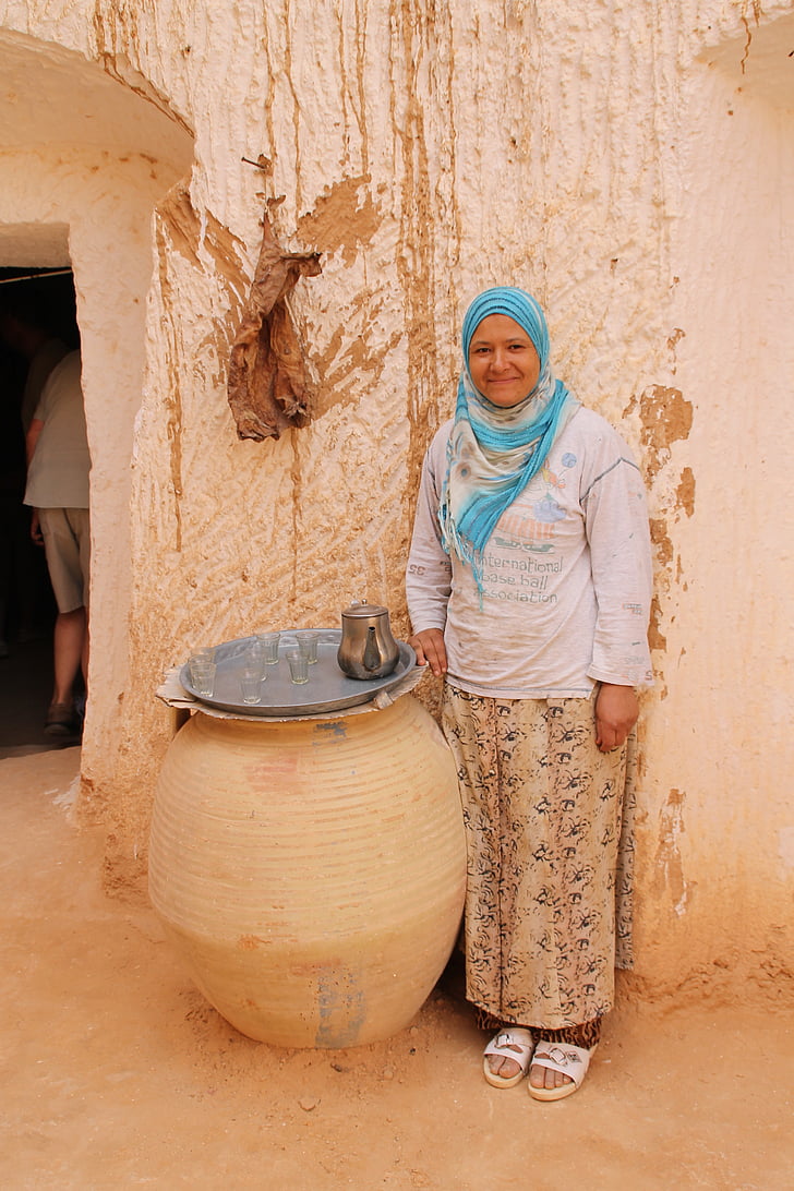 Amphore, Tunisien, kvinna, kultur, sten, historia