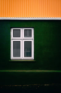 mjesta, Windows, struktura, staklo, zelena, žuta