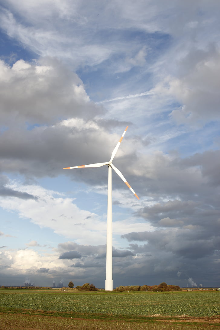 nebo, oblaci, Vjetar, energije vjetra, energija vjetra, proizvodnju električne energije, windräder