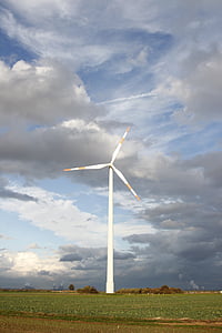 hemel, wolken, Wind, windenergie, windenergie, elektriciteitsproductie, windräder
