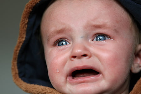 kūdikis, ašaros, mažas vaikas, liūdnas, verkti, Klyksmas, emocijų