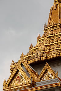 Thajsko, Bangkok, chrám, zlato, Asie, palác, budova