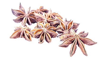aniseed, white, isolated, natural, many, spice, seeds