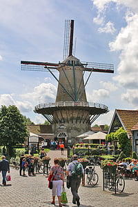 Zeeuws-vlaanderen, província zeeland, Países Baixos, Sluis, moinho de vento