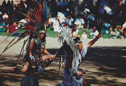 powwow, native american, dans, hoofdtooi, dansen, mensen, viering