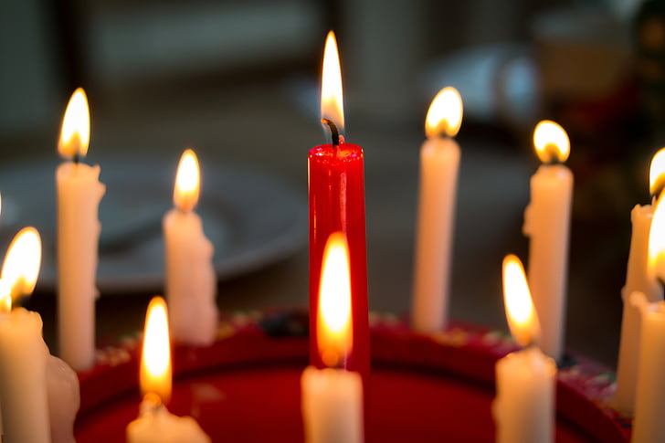 Kerzen, Festival, Geburtstag, Advent, Weihnachten, Licht, Weihnachtszeit