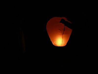 felice Perbacco, Palloncino, felicità, tenere fortunato, fortuna di lanterne, candela, notte