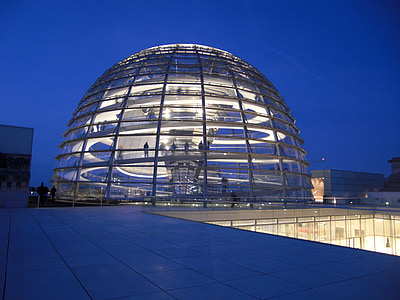 reihstāgs, dome, Bundestāga, arhitektūra, Reichstag building, kapitāls, uzliekot