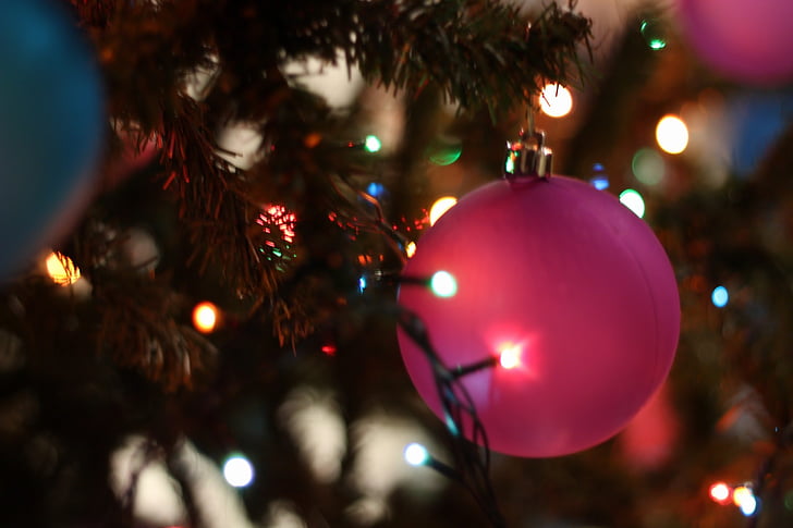 ボール, ぼかし, 明るい, お祝い, クリスマス, クリスマス ボール, クリスマスの装飾