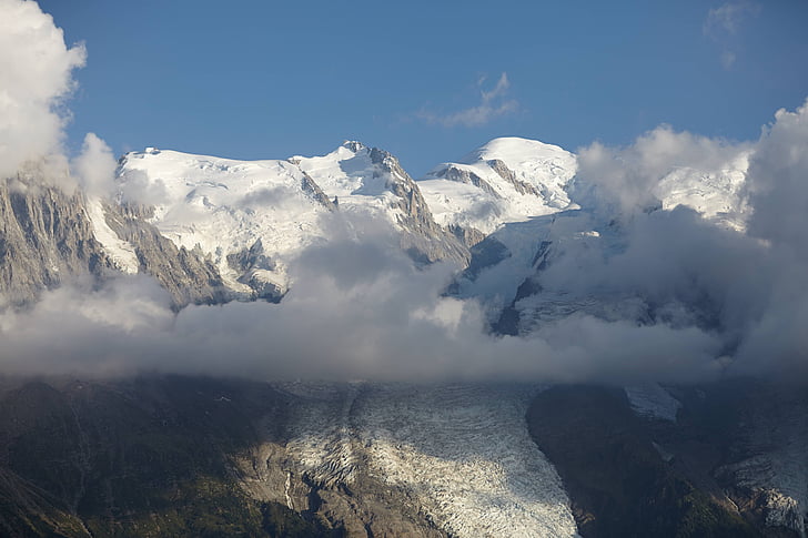 Chamonix, šļūdonis, ainava, Alpi, kalns, piedzīvojums, āra