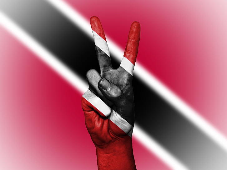 Τρινιντάντ και Τομπάγκο, ειρήνη, χέρι, έθνος, φόντο, πανό, χρώματα