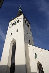 Steeple, Tallinn, OLAF cirkvi, mesto, Architektúra, historicky, veža