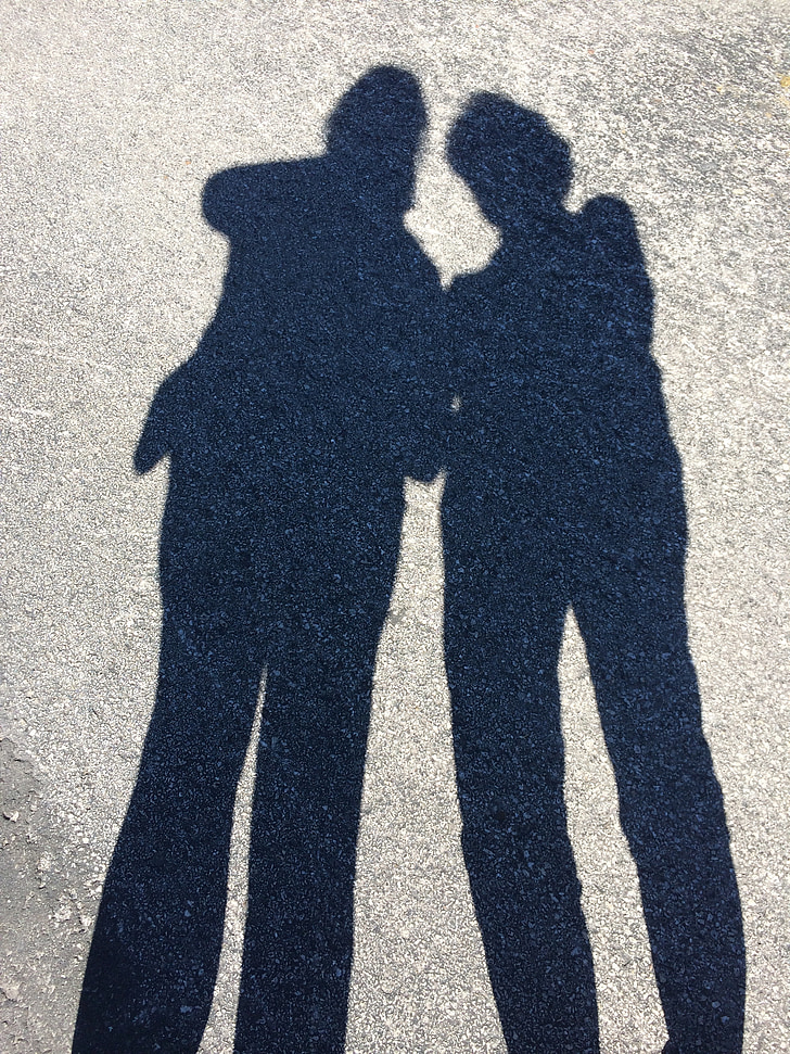 shadow, tall, mother, daughter, person, silhouette, female