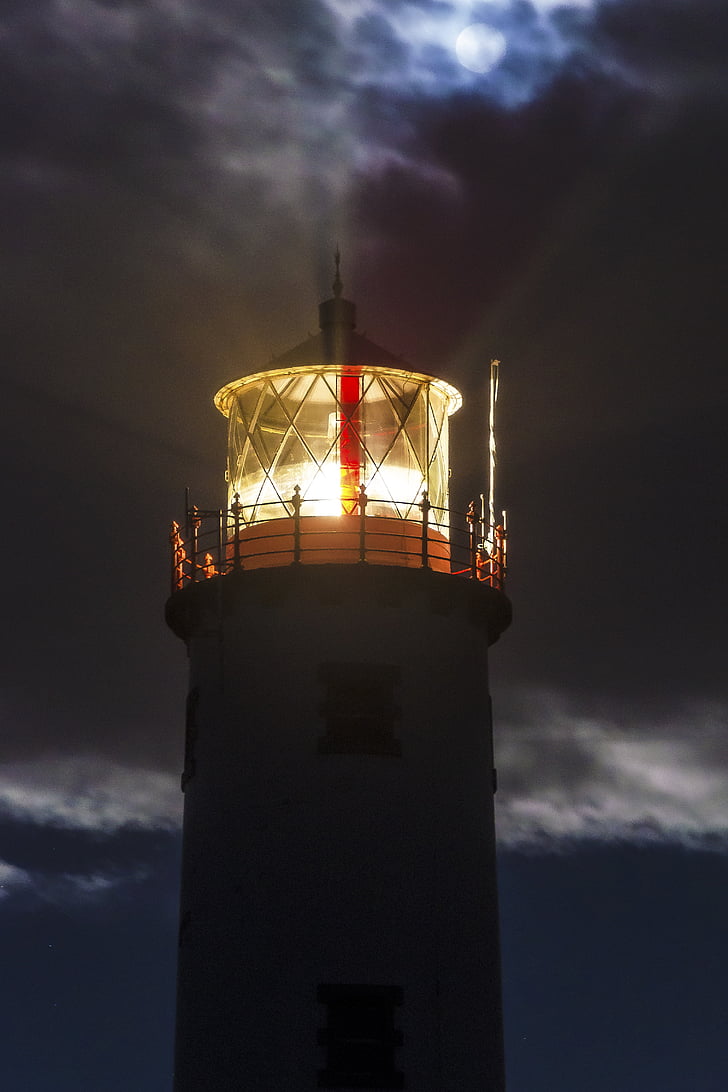 Lighthouse, fanad, Irland, Donegal, Irländska, kusten, havet