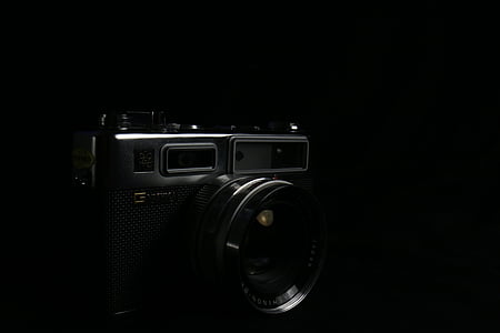 yashica, kamera, analogās fotokameras, veco kameru, Nostaļģija, fotogrāfija, Retro