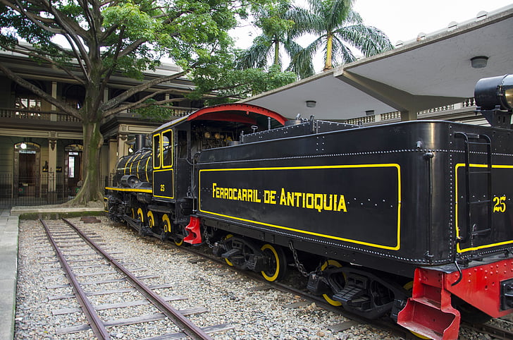 estrada de ferro, Medellín, Colômbia, Antioquia, centro da cidade, Estação Ferroviária, Estação