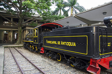jernbane, Medellín, Colombia, Antioquia, sentrum, jernbanestasjon, stasjon