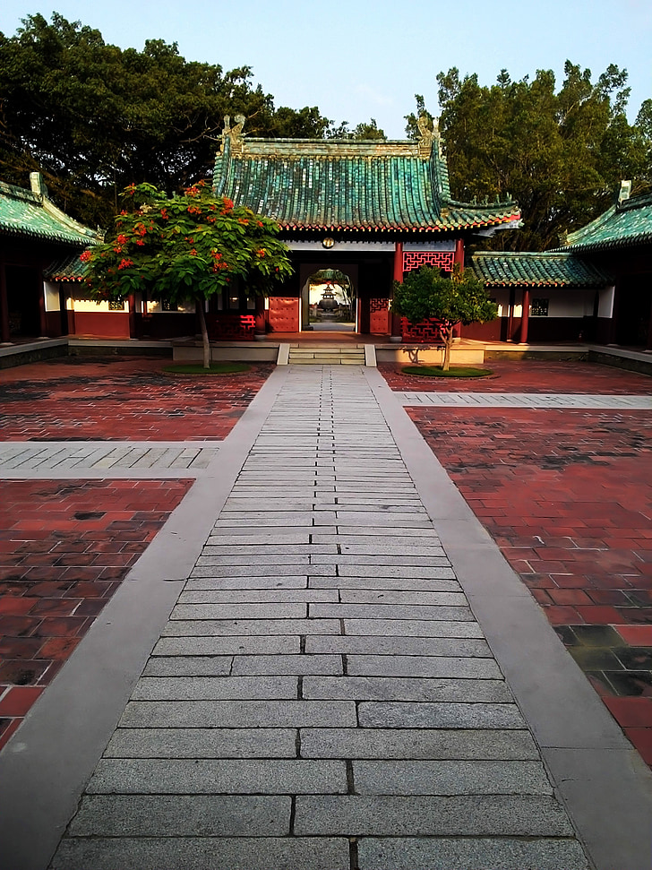 Temple, Vista, Taiwan, byggeri, stil, taoisme