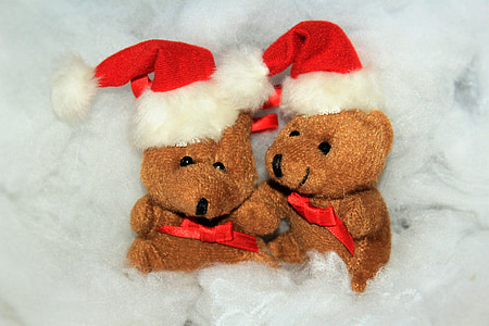 jul, Christmas bear, sne, juleaften, juletid, ambassade, julekort