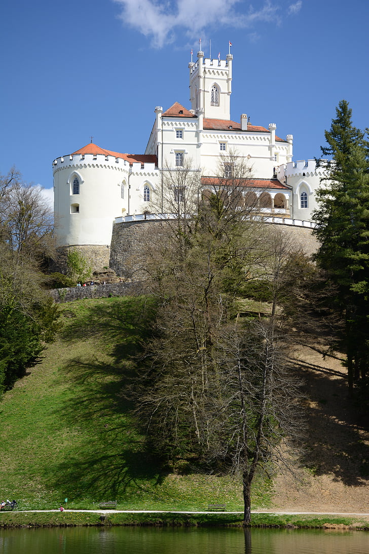 dvorac, Trakošćan, toranj, arhitektura, Stari, Kraljevstvo, brdo