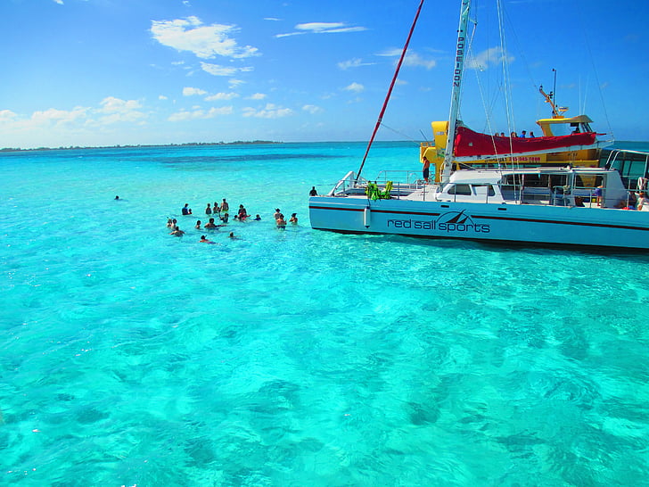 Isole Cayman, partito, barca a vela, Cayman, Caraibi, Vacanze, barca a vela