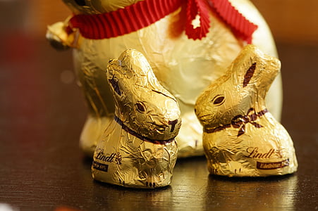 Paskalya tavşanı, tavşan, Altın folyo, Altın, Altın, Paskalya, Bahar