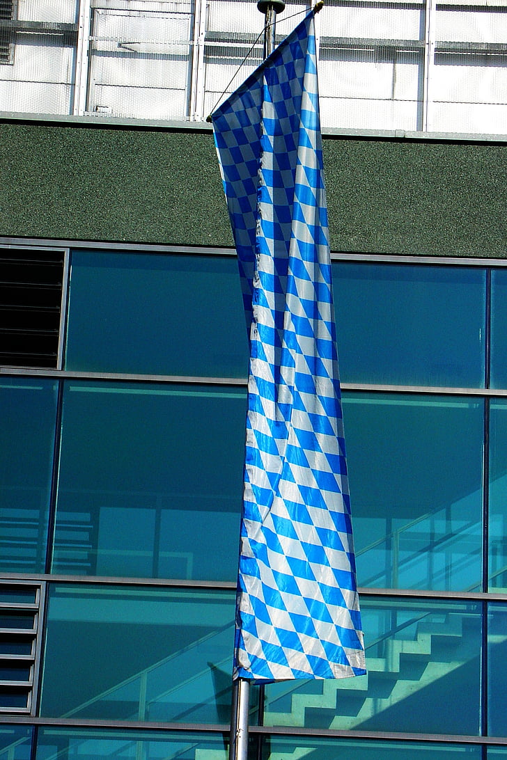 Flagge, Bayern, weiß blau