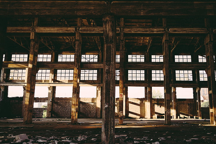 industrial, old factory, sunshine, decadence, fading, broken, architecture