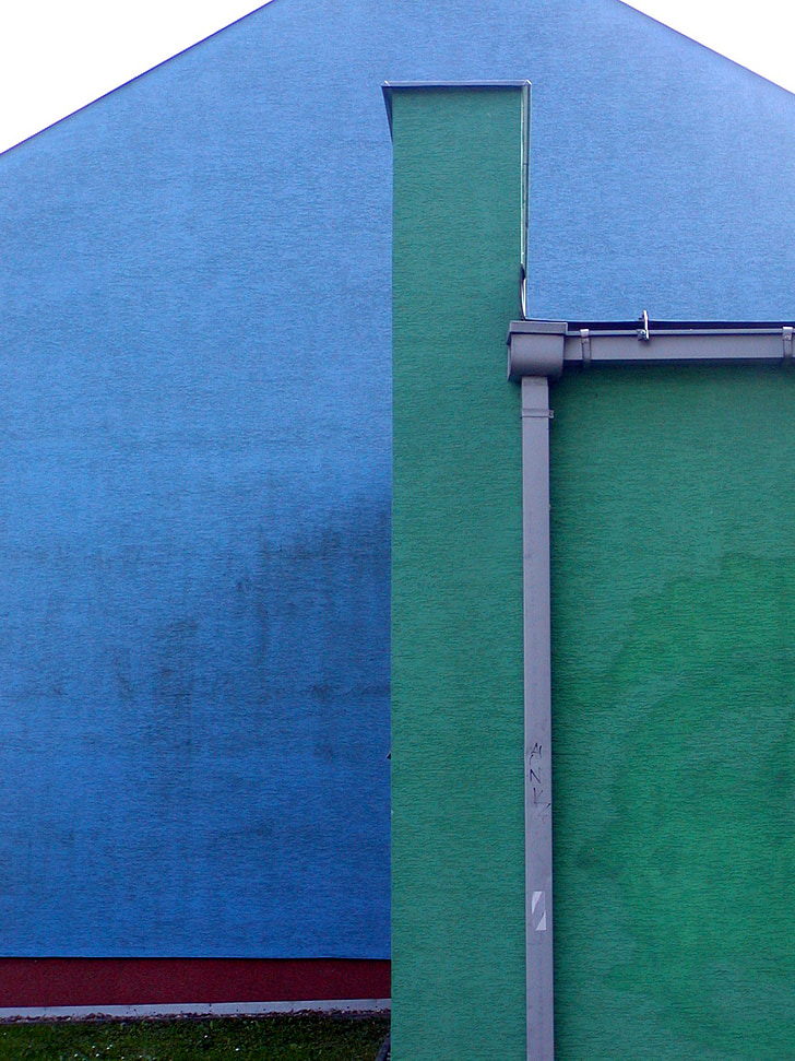 ház, színek, építészet, fal, Edge
