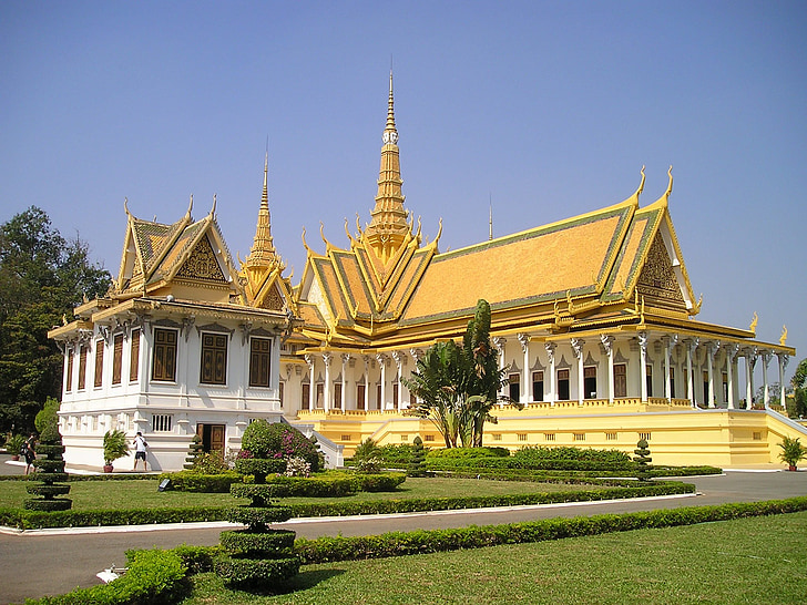 Kambodja, Kungliga slottet, Palace, templet, kungen, Hof, Southeast