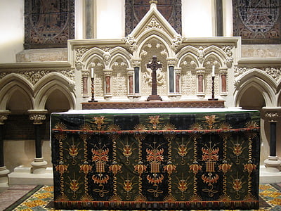 oltár, székesegyház, St. patrick-katedrális, építészet, belső, gótikus, keresztény