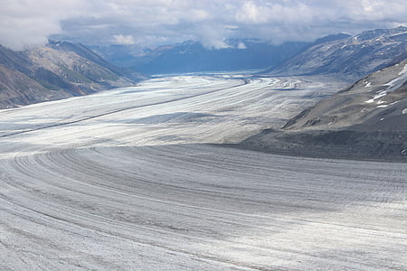 Taman Nasional kluane, gletser, Yukon, Kanada, pemandangan, es, kluane