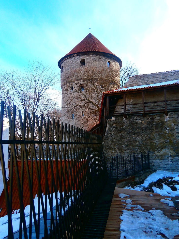 Baszta Kiek in de kök, Tallinn, Estland, Estonia, ściana, Wieża, Stare Miasto