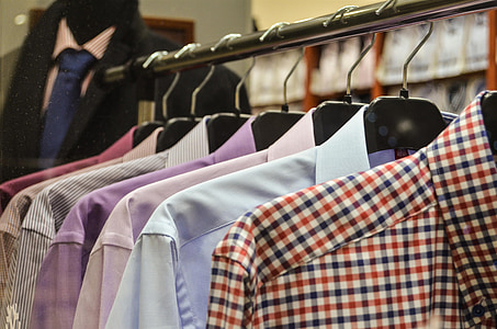 shirts, hangers, exhibition, shop, shopping, shelf, buy