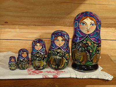 russia, cruise, river cruise, doll, wood, paint, art